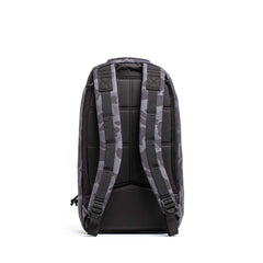The Bullet Ruck Laptop - 16L by GORUCK is a sleek black backpack that seamlessly combines style with functionality. It includes a zippered front pocket, two side zippers, and a top handle. Designed for everyday use, this durable backpack offers subtle lumbar support and comes equipped with a laptop compartment.