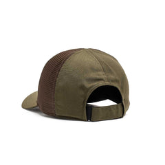 GORUCK ranger green Cadre hat with adjustable strap and mesh back panel, isolated on white