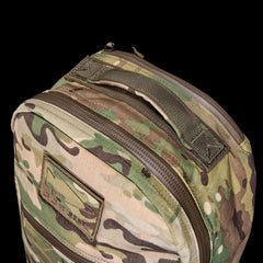 GORUCK 15L Bullet backpack in Multicam pattern, rugged tactical rucking gear with durable handle and zipper