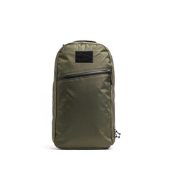 GORUCK Bullet 15L rucksack in dark green with waterproof zipper and stash pocket, durable rucking gear