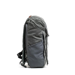 GORUCK Slate grey rucksack backpack side view, rugged outdoor gear for rucking