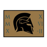 The Tribe Membership (Annual) features a stylized black Spartan helmet with Roman numerals MMX, XVII, and II on a brown rectangular background.