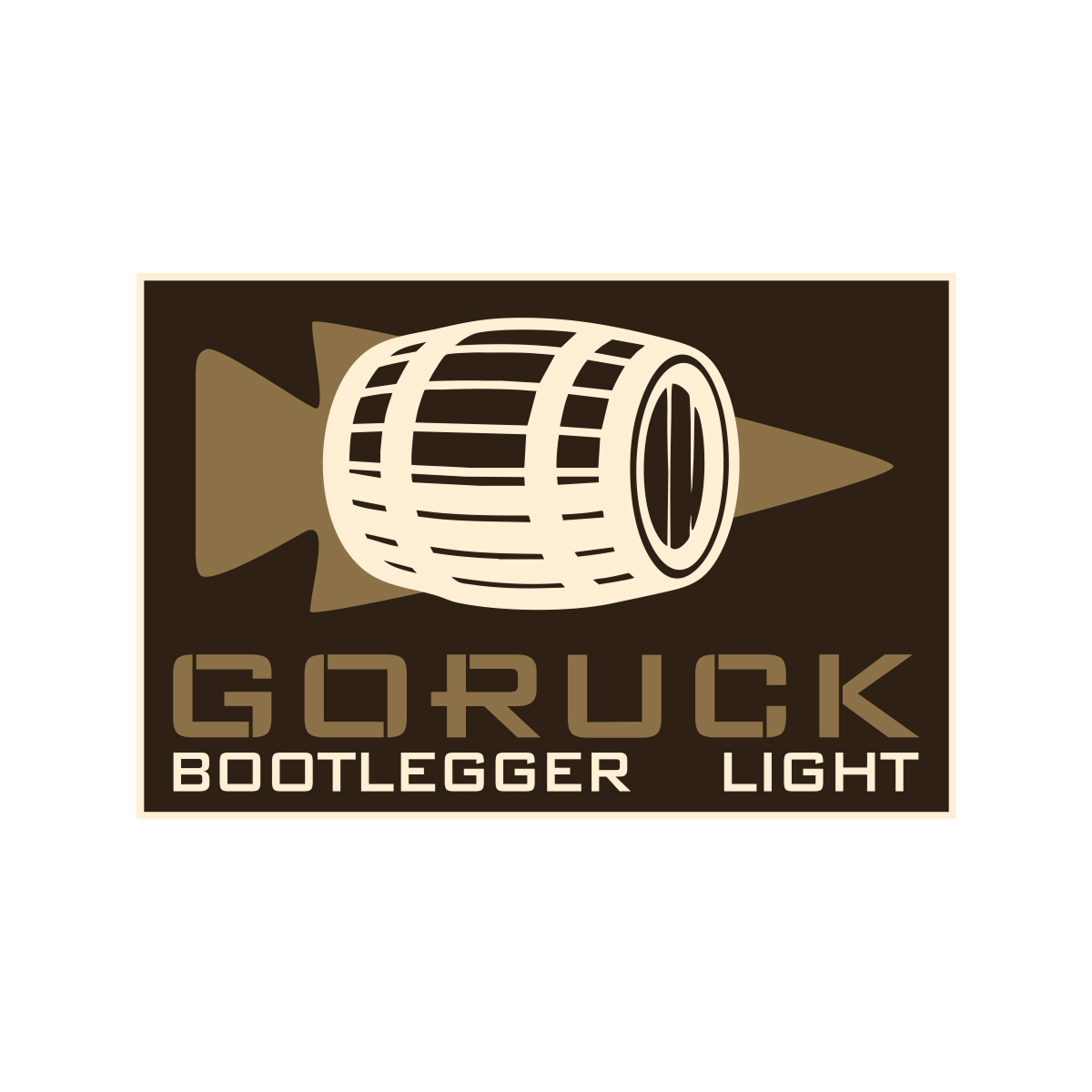 Logo with a barrel and arrow, featuring “Whiskey History Ruck” on a dark background—ideal for GORUCK fans and rucking events like the whiskey ruck Knoxville.