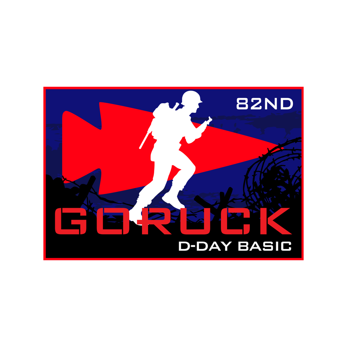 Silhouette of a soldier with 