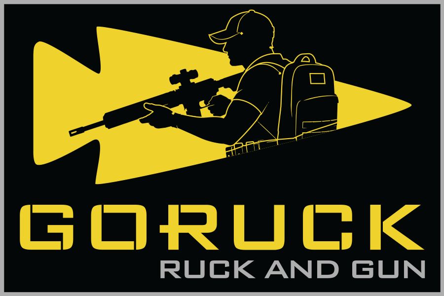 Silhouette of a man with a rifle and backpack, with “GORUCK CAPSTONE TACTICAL WEEKEND 2027” text below—a nod to the spirit of tactical training and the GORUCK Capstone experience.