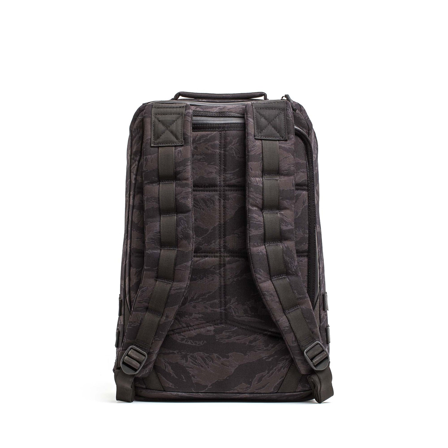 The GR1 USA - Cordura is a black and dark gray camo backpack with padded shoulder straps and top handle, designed for everyday carry and built to Special Forces-grade durability.