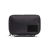 GORUCK black tactical field pouch with Velcro patch on white background