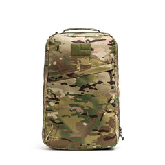 GORUCK 21L XPAC backpack in multicam camouflage pattern with front diagonal zip pocket