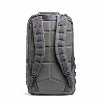 The GR2 USA - Cordura travel backpack features padded shoulder straps and a quilted back panel, shown in gray against a white background.
