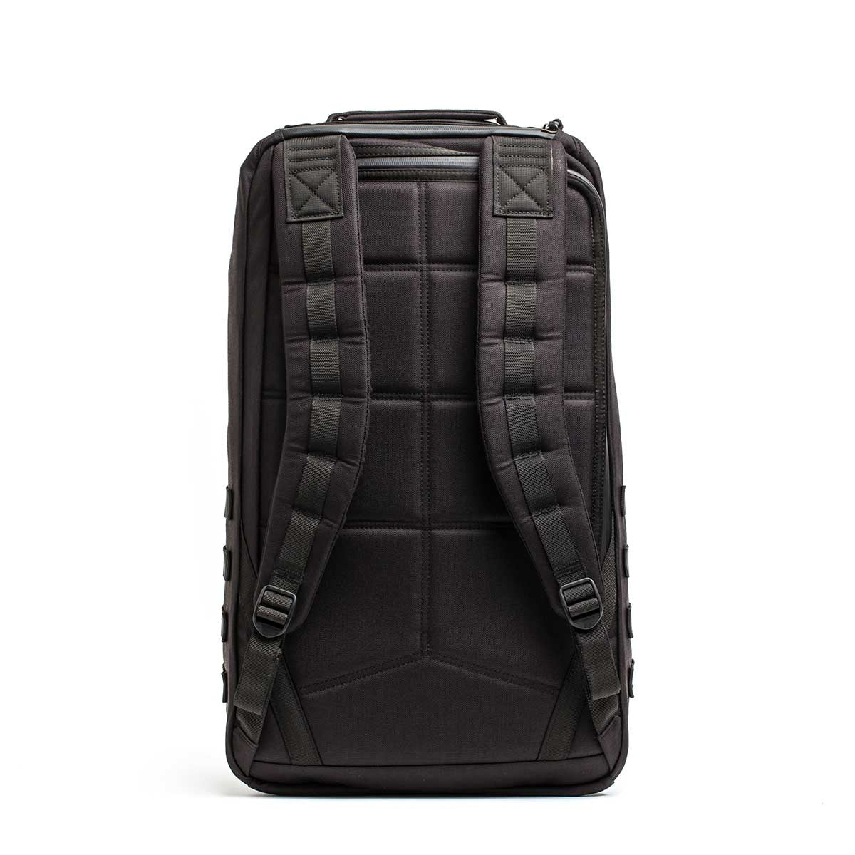 The GR2 USA - Cordura backpack stands upright, shown from the back with padded shoulder straps and a top handle—ideal as a Special Forces rucksack or versatile travel backpack.
