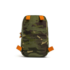 GORUCK durable Tropic Multicam pouch with Hi-Vis Orange straps and Cordura fabric, designed for tough rucking gear