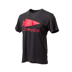 The GORUCK Spearhead Tee - Tri-Blend is a black t-shirt with the spearhead and "GORUCK" on the chest, made from a premium tri-blend for comfort and inspired by Special Forces durability.