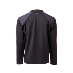 GORUCK Heavy Merino 1/4 Zip black long sleeve shirt, back view, rugged shoulder panels