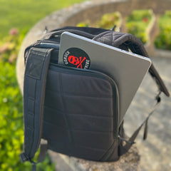 The GR2 is a black backpack, carry-on compliant and ideal for one bag travel, featuring a laptop sleeve and versatile style—perfect for fans of both form and function.
