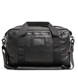 GORUCK Kit Bag 32L black leather duffel with sturdy handles and front zip pocket