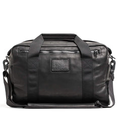 GORUCK Kit Bag 32L black leather duffel with sturdy handles and front zip pocket