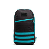 GORUCK Lead Bullet Ruck 15L backpack in black with teal zipper and accents, front view.