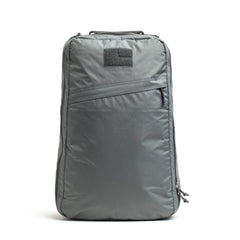 GORUCK Lead GR1 backpack in charcoal color with simple design and diagonal front zipper pocket