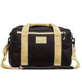 GORUCK black and gold duffle bag with arrowhead patch, durable rucking gear