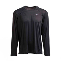 White background in Men's Long Sleeve Performance Tee - ToughMesh Black