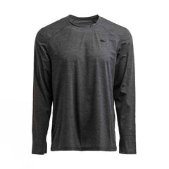 White Background of Men's Long Sleeve Performance Tee - ToughMesh Charcoal