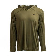 White Background of Men's Sun Hoodie - ToughMesh in Ranger Green