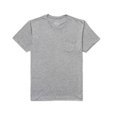 GORUCK men's heather grey short sleeve tri-blend t-shirt with chest pocket and spearhead embroidery