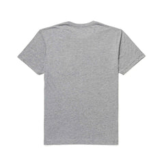Men's Short Sleeve Pocket Tee - Tri-Blend in premium heather gray, displayed flat with the back side facing up.