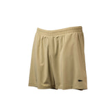 Men’s Training Shorts - ToughStretch in beige, featuring an elastic waistband and a small black logo on the left leg, displayed against a white background.
