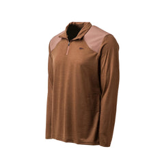 GORUCK Merino 1/4 Zip Java brown long sleeve shirt, rugged outdoor rucking gear