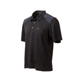 GORUCK black Merino polo shirt size L with chest pocket and reinforced shoulders