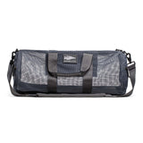 A black Mesh Gym Bag by GORUCK featuring handles and a shoulder strap, displayed on a white background.
