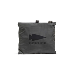 The Packable Bullet Ruck - Ripstop ROBIC® is a gray zippered pouch with a black arrowhead logo and "GORUCK" on the front, designed as a lightweight, organized day bag with AquaGuard zippers—perfect as a packable Bullet companion.