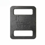GORUCK 10 LB ruck plate black weight for rucking gear, top view on white background