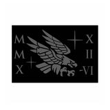 GORUCK Tribe black patch with gray eagle, Roman numerals, and bold cross design.
