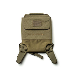 The RPC 3.0 + 10lb Ruck Sandplate is an olive green backpack with padded shoulder straps and a front pocket, designed for weighted training. Shown on a white background.