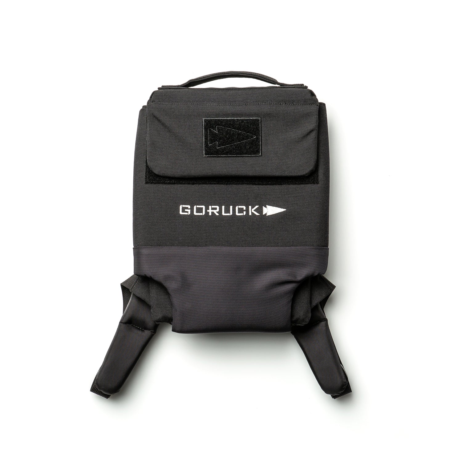 Black RPC 3.0 backpack with top handle, front pocket, and visible logo on a white background—perfect for weighted training or pairing with the included 10lb Ruck Sandplate.
