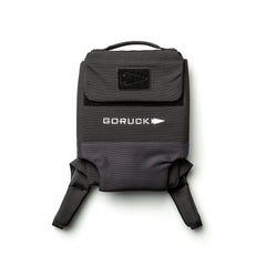 Black RPC 3.0 backpack with top handle, front pocket, and visible logo on a white background—perfect for weighted training or pairing with the included 10lb Ruck Sandplate.