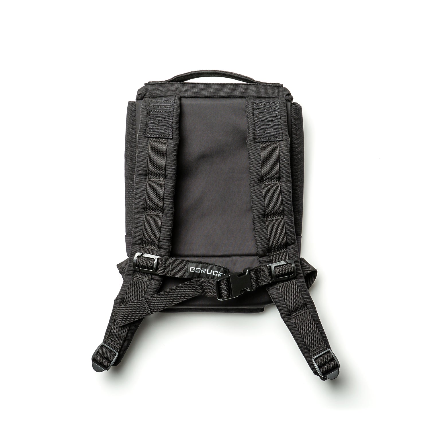 The RPC 3.0 + 10lb Ruck Sandplate is a black training backpack with padded shoulder straps and handle, designed for weighted workouts, shown on a white background.