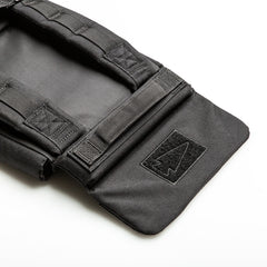 The RPC 3.0 + 10lb Ruck Sandplate is a black tactical backpack featuring an arrowhead patch on white—perfect for weighted training or pairing with your Ruck Plate Carrier.