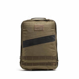 GORUCK Ranger Green Rucker 4.0 15L backpack with front handle and black diagonal accent