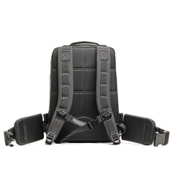 The Rucker 4.0 backpack, shown from the back on a white background, features padded shoulder straps and a hip belt, is designed for rucking, and is compatible with Ruck Plates.