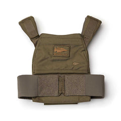 GORUCK Ranger Green rucking weight vest for fitness and training, front view on white background