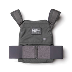 The Rucking Weight Vest is a black tactical vest with padded straps and a GORUCK patch, designed for rucking and compatible with Curved Ruck Plates, shown on a white background.