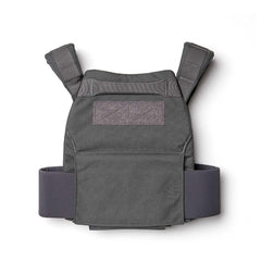 GORUCK grey rucking weight vest with padded shoulder straps and durable design
