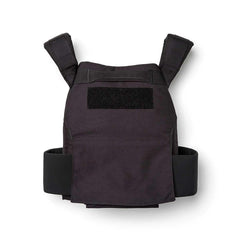 GORUCK black rucking weight vest for fitness training against white background