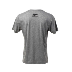 The DFQ Tee - Tri-Blend is a gray short-sleeve premium T-shirt shown from the back, featuring a small black GORUCK logo near the neckline.