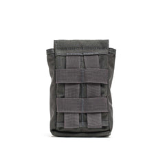 Simple Side Pocket: a black tactical pouch with gray MOLLE webbing and VELCRO for patches, designed to organize your ruck; shown on a white background.