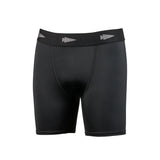 GORUCK black compression shorts with arrowhead logo waistband, athletic rucking gear