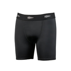 Black compression shorts with reflective arrows on waistband for rucking and athletic training